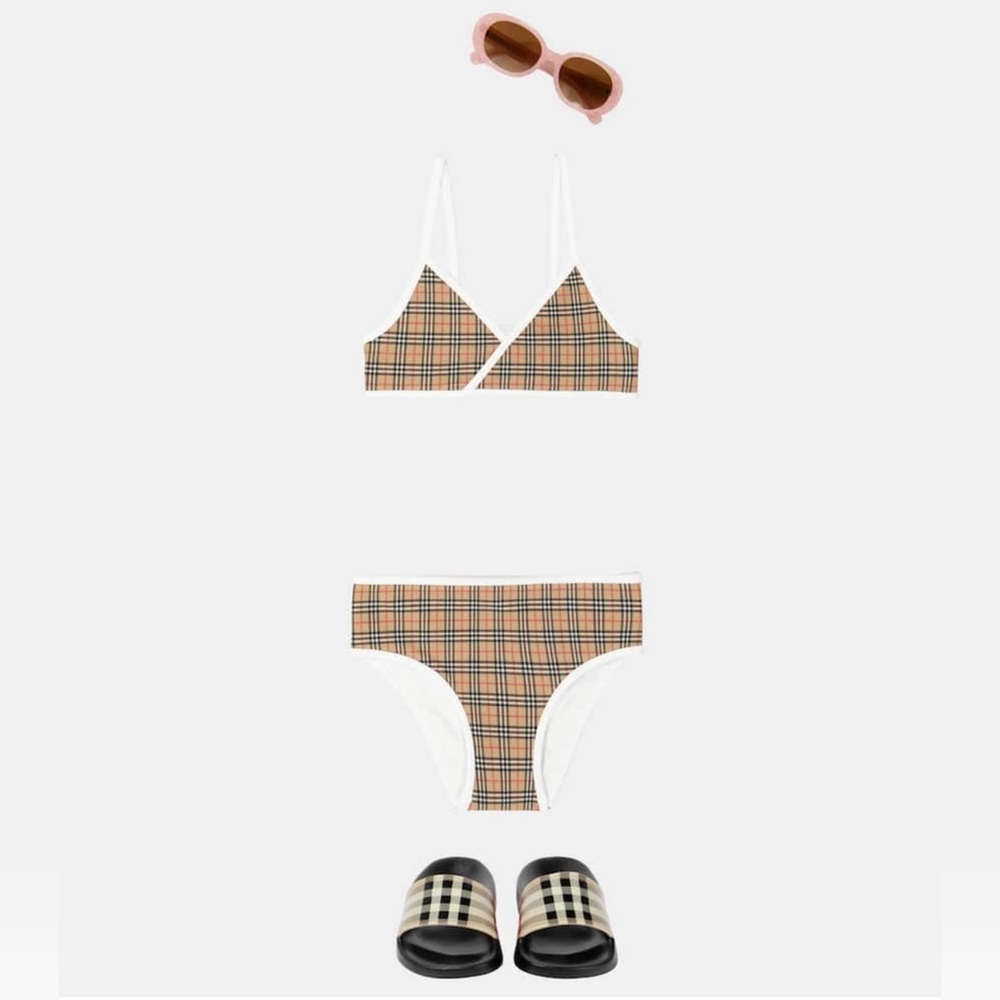 Burberry Archive Crosby Check 2 Piece Girls Bikini Swimsuit 10Y 140 cm